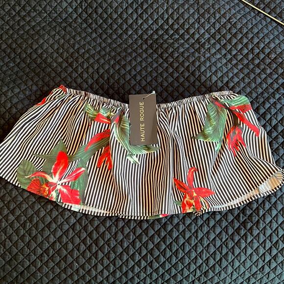 Haute Rogue Striped Lilly size Small cropped top NWT - Picture 1 of 5